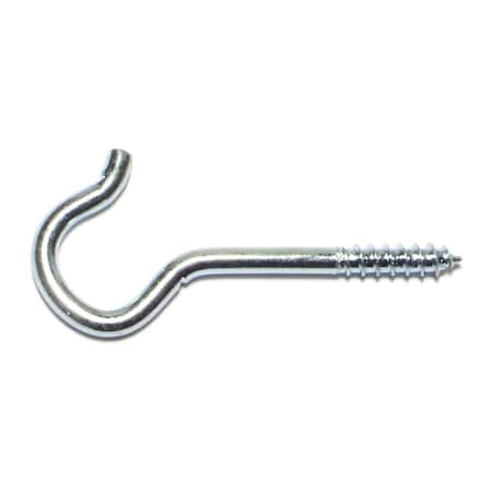 Midwest Fastener 5/32" x 2-9/16" Zinc Plated Steel Screw Hooks 14 14PK 60624
